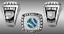 Picture of AAA World Champion Ring/Pendant w/World and Crossed Bats - Suncast