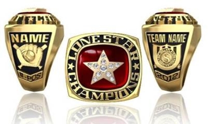 Picture of Lone Star NIT Ring or Pendant w/Star & Cubic Zirconias