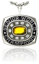 Picture of Women's Senior World Champion Pendant w/Circled Cubic Zirconias